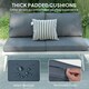 image 5 of Outsunny 3 Piece Garden Furniture Set with 5-Level Adjustable Lounger, Grey Grey | Grey