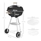 image 7 of Outsunny Portable Round Kettle Charcoal Grill BBQ Outdoor Heat Control Party