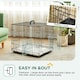 image 4 of PawHut Dog Crate with Two Doors, Tray, Soft Cushion, for Extra Small Dogs
