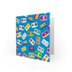 image 2 of Tape Cassette Retro Music Colourful Pattern Art Card