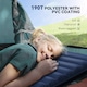 image 7 of Outsunny Portable Inflatable Camping Bed with Double Mattress Navy Blue