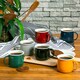 image 7 of Argon Tableware Coloured Enamel Belly Mugs - 375ml - Yellow - Pack of 6 | Yellow | Yellow