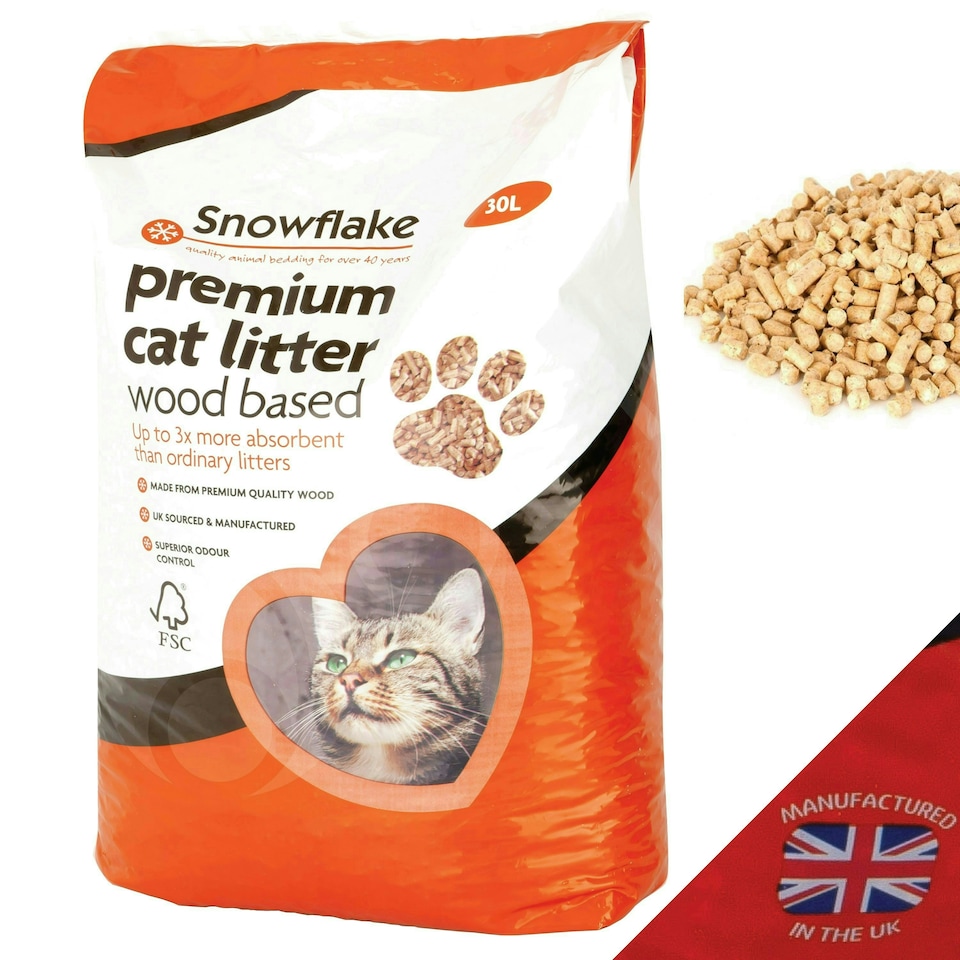 image 1 of Snowflake 30L Premium Cat Litter Quality Wood Based
