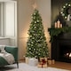 image 3 of Charles Bentley Luxury 7ft Slimline Faux Nordic Spruce Hinged Christmas Tree Green