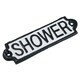 image 2 of Shower Cast Iron Sign Plaque Door Wall House Home Gate Post Bathroom Hotel