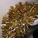 image 1 of 10m x 15cm Luxury Chunky Cut Tinsel Garland Christmas Tree Decoration - Gold