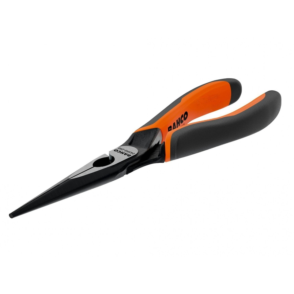 Bahco 2430g Series Ergo Long Nose Pliers - Multi Colour - 140mm