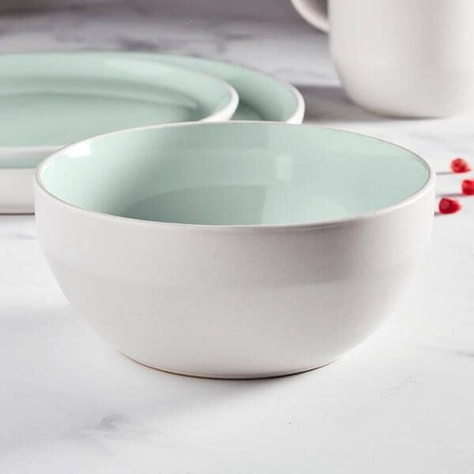 image 1 of Barbary & Oak Oslo 16 Piece Dinnerware Set Green