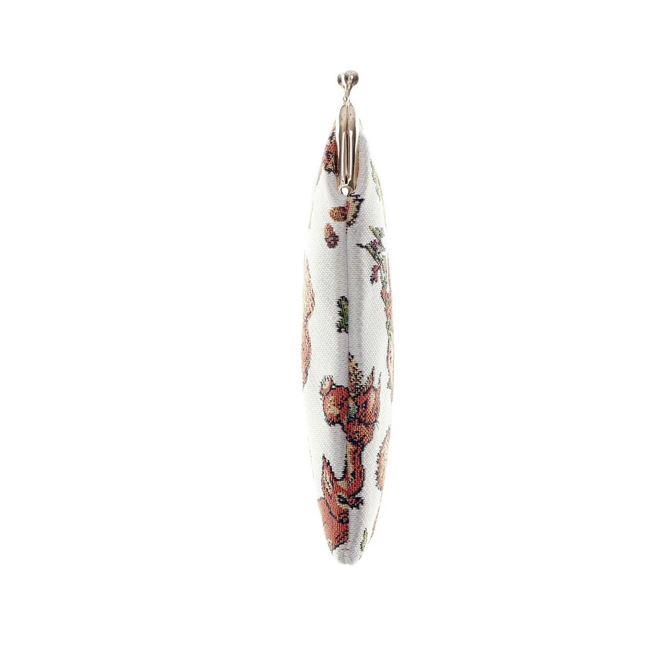 image 1 of Signare Woven Glasses Pouch - Peter Rabbit Squirrel Nutkin Brown | Beige