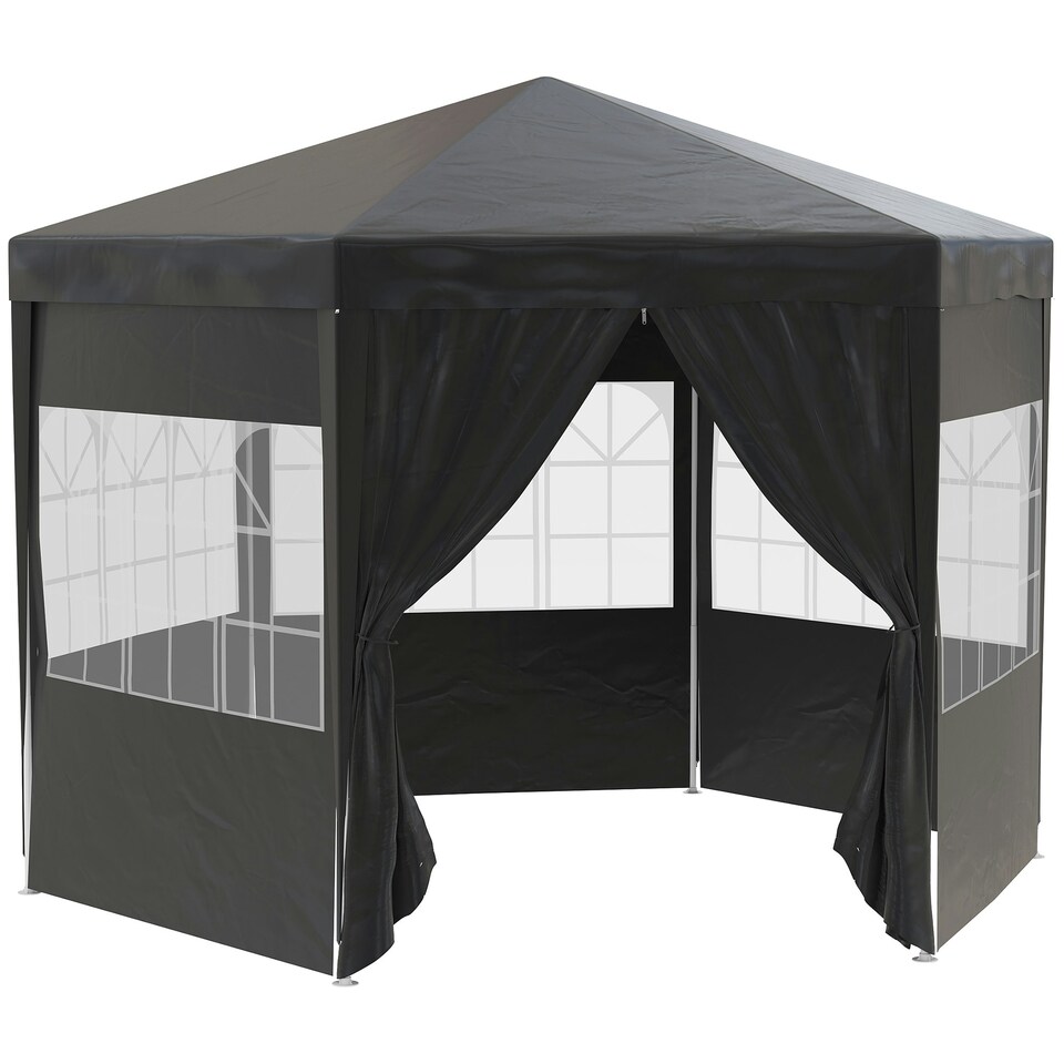 image 1 of Outsunny 3.9m Outdoor Gazebo Canopy with 6 Side Walls