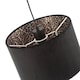 image 3 of Black Velvet Lamp Shade with Inner Leopard Print Satin Shimmer Lining | Black | Black | 1