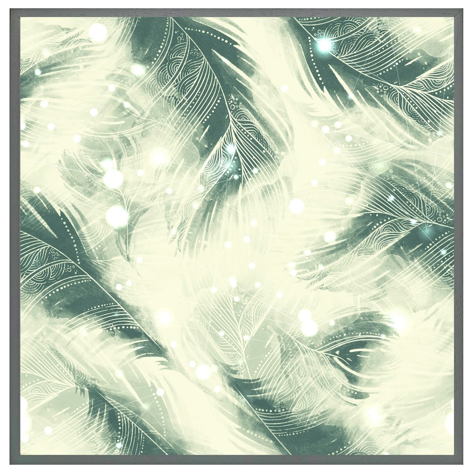 image 1 of Feathers fantastic birds with decorative ornaments (Picutre Frame) White | XS