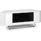 image 4 of Centurion Supports Hampshire Corner-Friendly Gloss White with Black Contrast Beam-Thru Remote Friendly Door 26"-50" Flat Screen TV Cabinet White