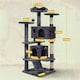 image 3 of Yaheetech 137cm Tall Cat Tree with Scratching Posts Dark Grey