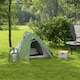 image 2 of Outsunny Double Layer Camping Tent for 1-2 Man, 2000mm Waterproof, Green