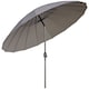 image 1 of Outsunny 2.5m Round Curved Adjustable Parasol Sun Umbrella Metal Pole Grey