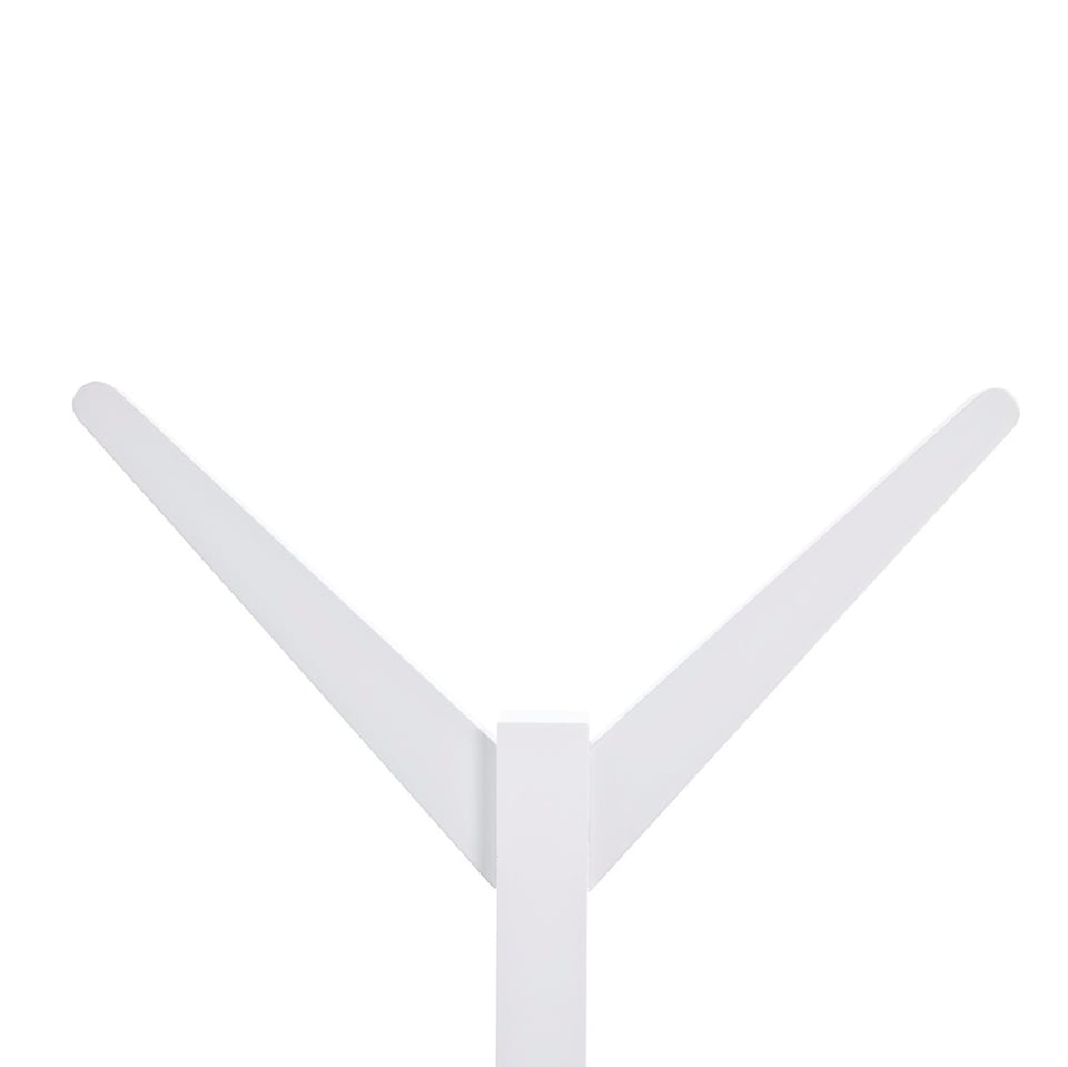 image 1 of Hampton White Wooden Freestanding Hat and Coat Stand, Rack, Tree with 8 Hooks | White | One Size