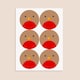 image 3 of Christmas Robin Round Stickers 88mm - Sheet of 6