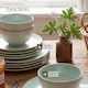 image 4 of Dinner Set Mare in Glazed Stoneware for 6 People, Microwave- and Dishwasher-Safe | Green | mint | 1