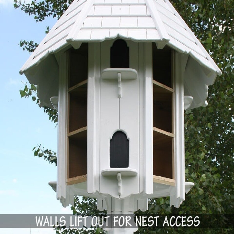 image 1 of Nayland Painted Dovecotes Six Nest - Pressure Treated Timber - L65.5 x W65.5 x H330 cm White | One Size