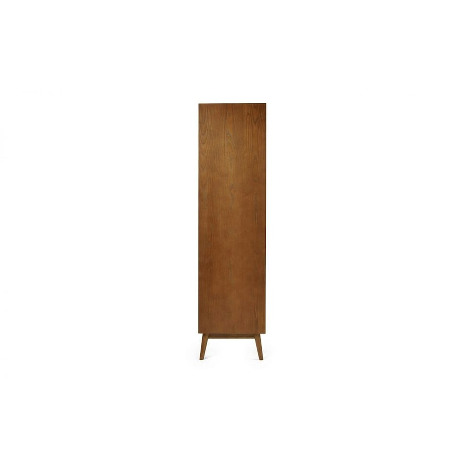 image 1 of Cherry Ash Wood Veneer 2 Door 1 Drawer Wardrobe