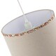 image 5 of Natural Oatmeal Linen Circular Lamp Shade with Colourful Floral Trims | Cream | Oatmeal | 1
