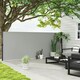 image 7 of Outsunny Side Awning Retractable, Privacy Screen, 400x160cm, Light Grey Grey