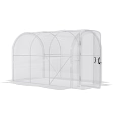 Outsunny 3 x 2 x 2m Polytunnel Greenhouse with Door, Galvanised Steel Frame