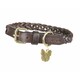 image 1 of Digby & Fox Plaid Leather Dog Collar - Brown - XXL - Neckline: 22in-25in