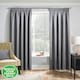 image 1 of Matrix Grey Curtains 90 x 54 inch (229 x 137 cm) Room Darkening Pencil Pleat Thermal Noise Reducing Curtains for Bedroom and Living Room
