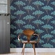 image 2 of NuWallpaper NU3141 Ficus Peel & Stick Wallpaper, Blue Multi