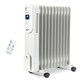image 6 of MONHOUSE 11 Fins Oil Filled Radiator - Portable Electric Heater with Adjustable Thermostat - 3 Heat Settings, Overheat Safety Cut Off, Remote Control - White
