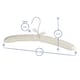 image 3 of Harbour Housewares Padded Satin Clothes Hangers - White - Pack of 20
