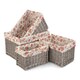 image 1 of Wicker Antique Wash Garden Rose Willow Storage Baskets Set of 4 | Multi | Garden Rose | Not provided