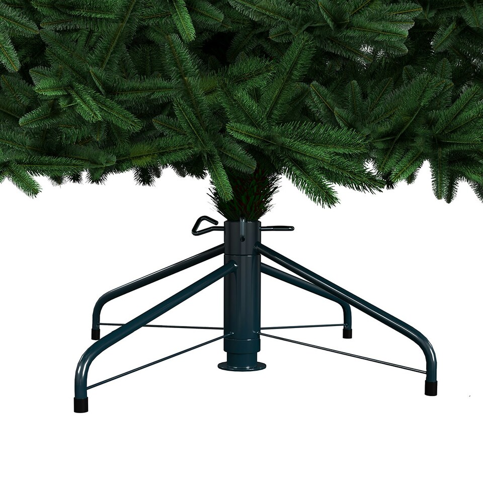 image 1 of Charles Bentley Luxury 7ft Slimline Faux Nordic Spruce Hinged Christmas Tree Green