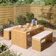 image 4 of Rowlinson Kyoto 4 Seat Dining Set with Cushions Multi