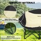 image 4 of Outsunny Double Camping Chair for Adults with Armrests, Cup Holders, Khaki Cream | Khaki