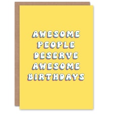 Deserving Awesome People Woman Her Birthday Card