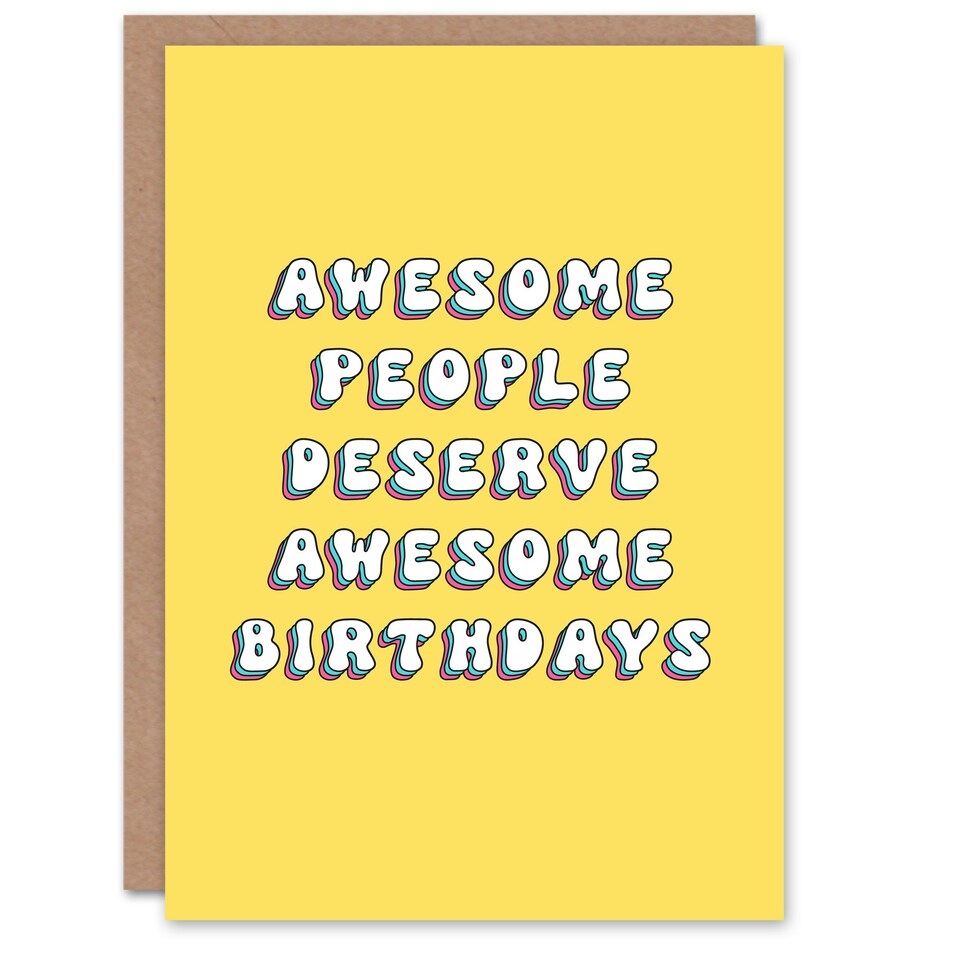 image 1 of Deserving Awesome People Woman Her Birthday Card
