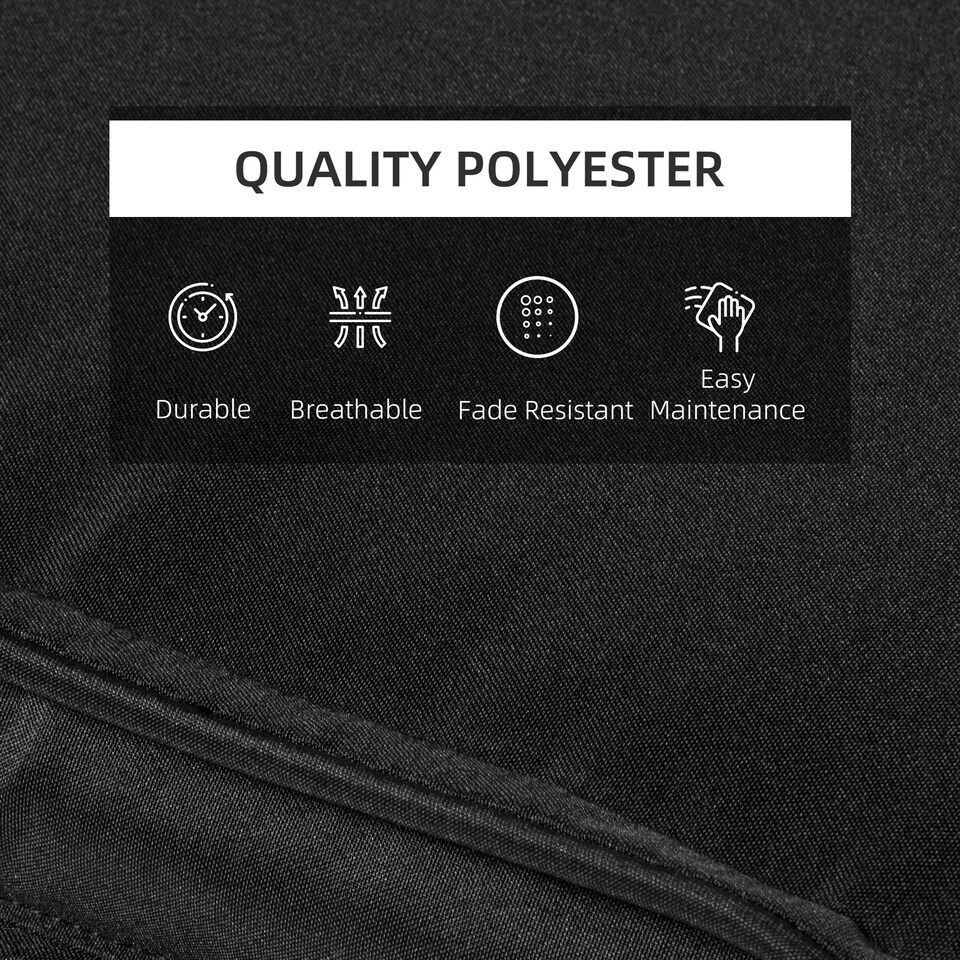 image 1 of Outsunny Garden Sun Lounger Chair Cushion Reclining Relaxer Indoor Outdoor Black | Black