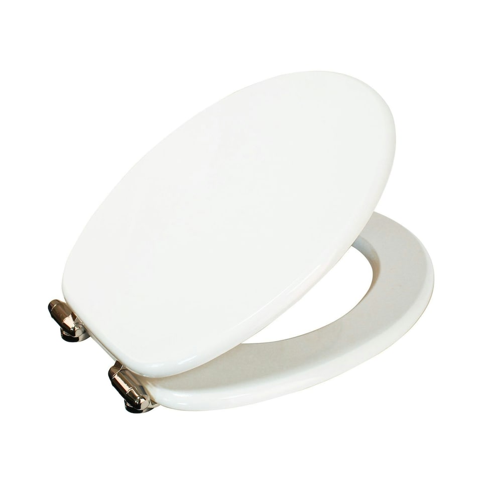 image 1 of Showerdrape Norfolk Soft Close White Wooden Toilet Seat