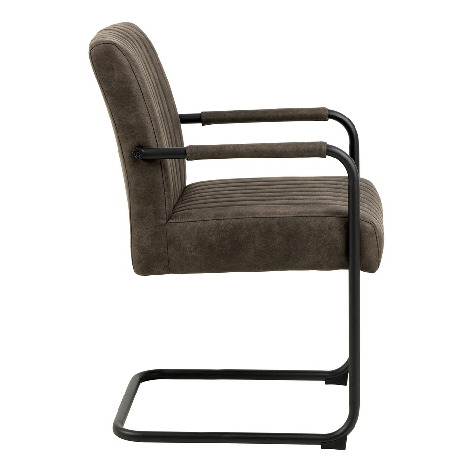 image 1 of Adele Dining Chair in Grey Fabric Set of 2