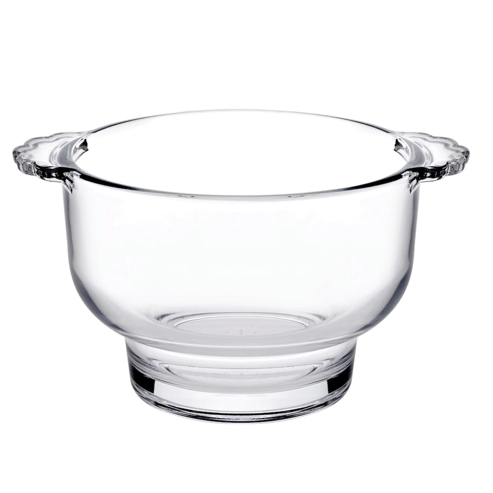 image 1 of Small Clear Glass Soup Bowl Set Handles Dishwasher Safe | Clear | Clear | Set of 4