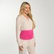 image 2 of OHS Ribbed Fleece Hot Water Bottle Belt Adjustable Heating Wrap | Pink