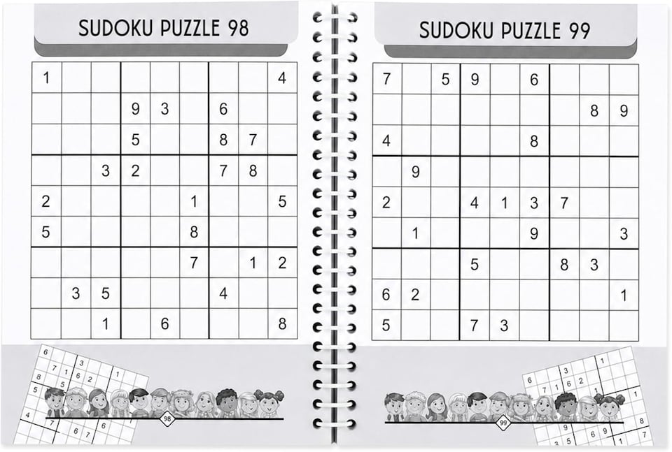 image 1 of Sudoku Puzzle Books Set of 2 Travel Size 200 Pages Each (Sudoku)