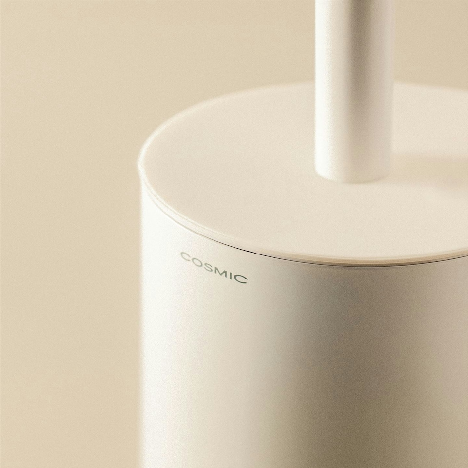 image 1 of Cosmic Toilet Brush and Holder with Durable Stainless Steel, Matt Finish White