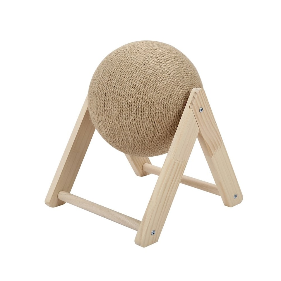 image 1 of Living and Home Wooden Cat Scratching Ball Toy