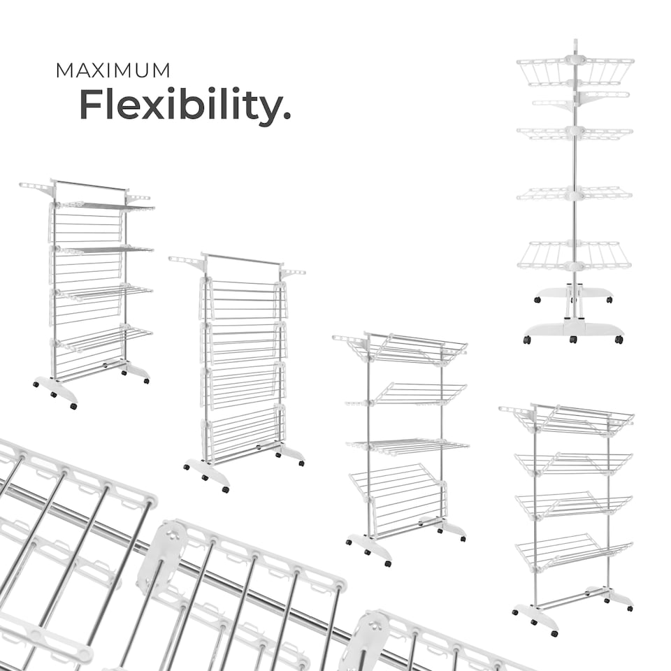 image 1 of Drying Rack Odelia - with wheels, foldable, 4 tiers