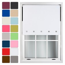 Cut to Size Blackout Roller Blind with Square Eyelets | Custom Fit Window Blind by Furnished