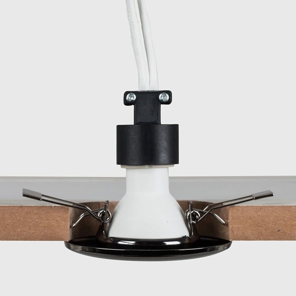 image 1 of ValueLights 6 Pack Fixed Black Chrome Downlight Cool White Bulb | Black